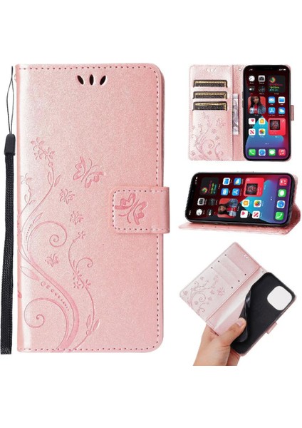 IPhone 15 Için Filp Durumda Pro Max Kart Tutucu Pu Deri Manyetik Kapatma (Yurt Dışından)
