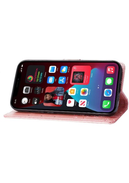 IPhone 15 Için Filp Durumda Pro Max Kart Tutucu Pu Deri Manyetik Kapatma (Yurt Dışından)