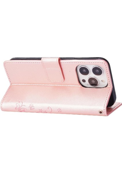 IPhone 15 Için Filp Durumda Pro Max Kart Tutucu Pu Deri Manyetik Kapatma (Yurt Dışından)