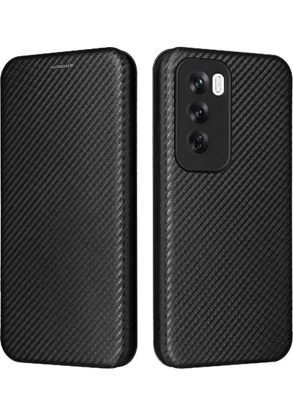 Oppo Oppo 12 5g Manyetik Karbon Fiber Tam Koruma Flip Case Için Flip Case (Yurt Dışından)