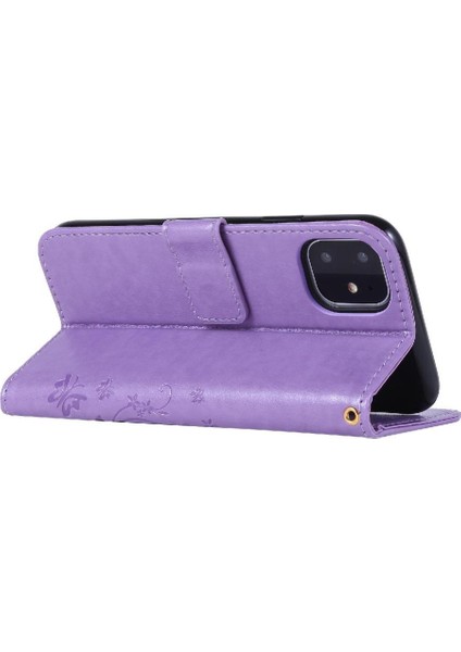 IPhone 11 Için Filp Durumda Kart Tutucu Manyetik Kapatma Pu Deri Kickstand (Yurt Dışından)