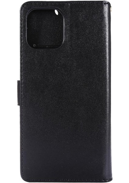 IPhone 14 Için Filp Durumda Pro Max Pu Deri Kart Tutucu Kickstand Bilek (Yurt Dışından)