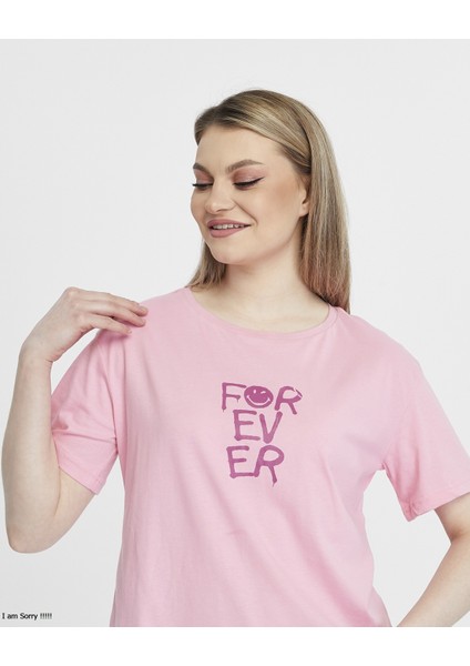 Penye Pamuklu Kısa Kollu Baskılı Kadın Şortlu Yazlık Pijama Takımı