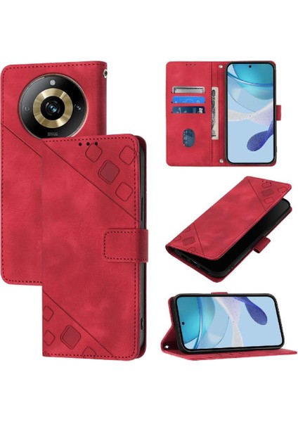Realme 11 Pro 5g Için Kılıf Kart Tutucu Manyetik Deri Cüzdan Kapak Çevirin (Yurt Dışından)