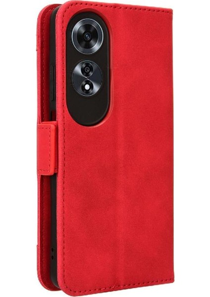 Oppo A60 4g Deri Cüzdan Kapak Için Kılıf Manyetik Kapatma Ayarlanabilir (Yurt Dışından)