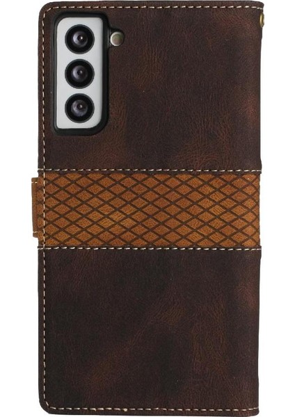 Samsung Galaxy S21 Kickstand Kart Yuvası Bilek Kayışı Çizik Için Cüzdan Kılıf (Yurt Dışından) modelleri