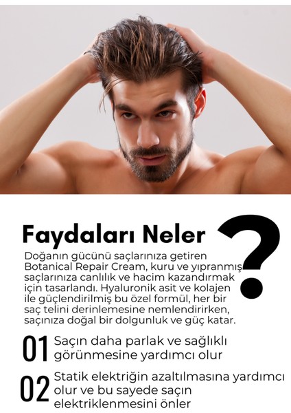 Hyaluronik Asit & Kolajen Kuru Ve Cansız Saçlara Özel Sıvı Saç Bakım Kremi