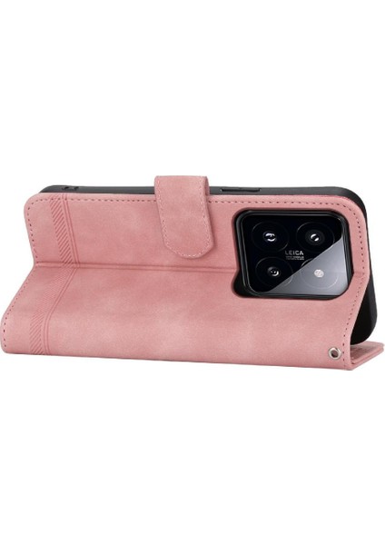 Xiaomi 14 Pro Premium Manyetik Kapatma Bileklik Kart Yuvaları Için Flip Case (Yurt Dışından)