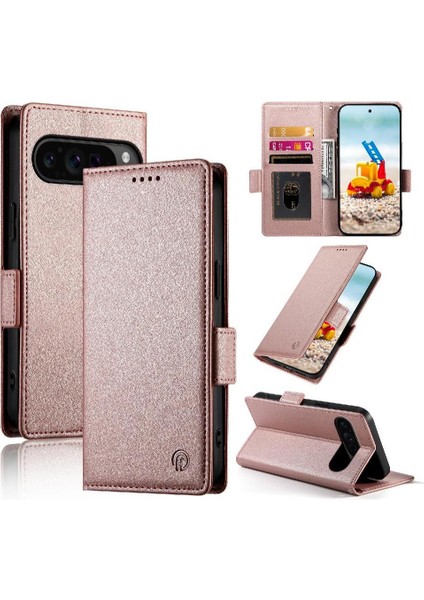 Google Pixel 9 Pro Kart Yuvaları Için Flip Case Günlük Kullanım Flip Iş Cüzdan (Yurt Dışından)