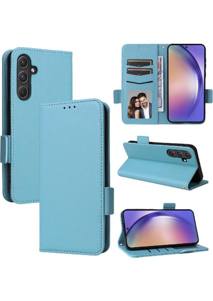 Samsung Galaxy Case 5g Yan Toka Pu Deri Manyetik Cüzdan Kart (Yurt Dışından)