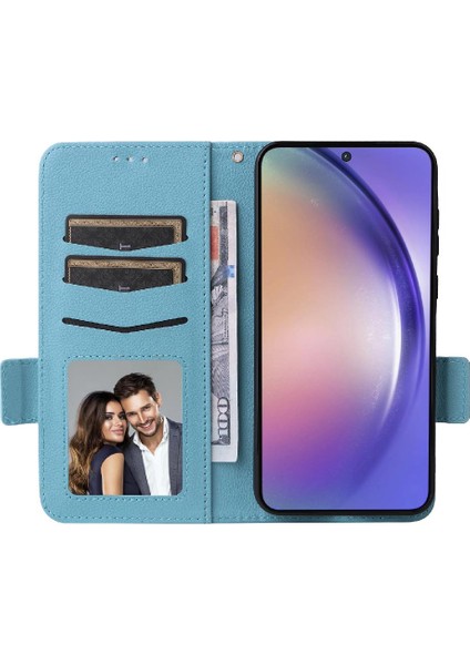 Samsung Galaxy Case 5g Yan Toka Pu Deri Manyetik Cüzdan Kart (Yurt Dışından)