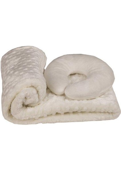 Ipekçe Home Tomurcuk Bebek Battanniyesi Boyunluklu 90 x 110 cm Krem Renk
