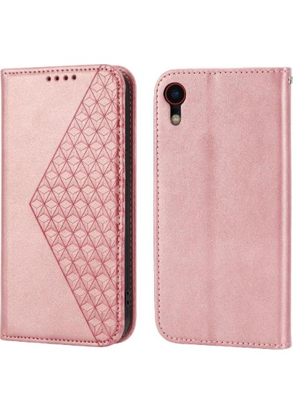 IPhone Xr Cüzdan Günlük Kullanım Için Flip Case El Kayışı Standı Eşkenar Dörtgen Şekli (Yurt Dışından)