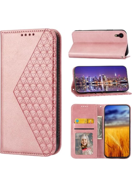IPhone Xr Cüzdan Günlük Kullanım Için Flip Case El Kayışı Standı Eşkenar Dörtgen Şekli (Yurt Dışından) indirimleri