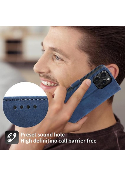 IPhone 15 Için Flip Case Pro Max Bileklik Nakit Cep Kart Yuvaları Manyetik (Yurt Dışından)