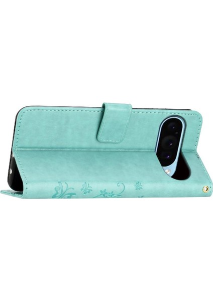 Google Pixel 9 Pu Deri Manyetik Kapatma Kickstand Kartı Için Filp Durumda (Yurt Dışından)