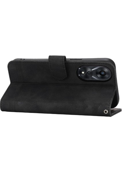Oppo A78 5g Premium Kart Yuvaları Için Flip Case Bileklik Manyetik Kapatma (Yurt Dışından)