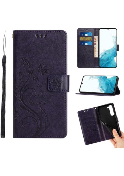 Samsung Galaxy S23 Için Kickstand Durumda Kart Tutucu Manyetik Kapatma Pu (Yurt Dışından)