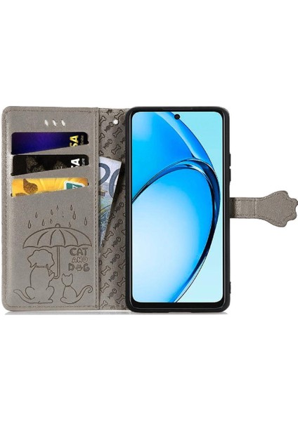 Oppo A60 4g Flip Kapak Için Flip Case Kısa Kayış Deri Kılıf Karikatür (Yurt Dışından)