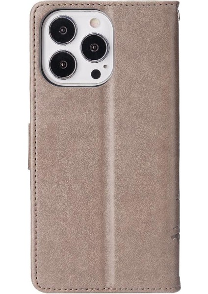 IPhone 15 Için Filp Durumda Pro Max Kart Tutucu Pu Deri Manyetik Kapatma (Yurt Dışından)