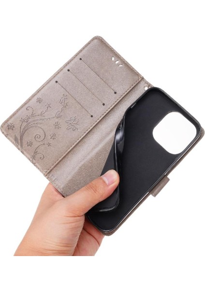 IPhone 15 Için Filp Durumda Pro Max Kart Tutucu Pu Deri Manyetik Kapatma (Yurt Dışından)