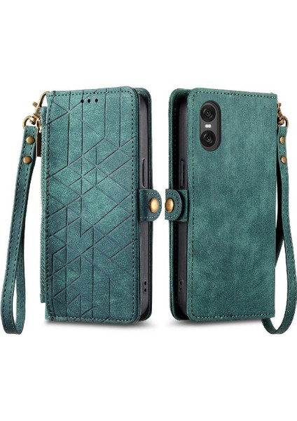 Sony Xperia 10 Vı Cüzdan Için Flip Case Basit Iş Darbeye Deri (Yurt Dışından)