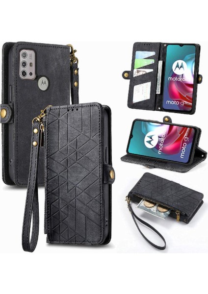 Bdt Shop Motorola Moto G30 Cüzdan Basit Iş Deri Kılıf Flip Case Için Flip Case (Yurt Dışından)