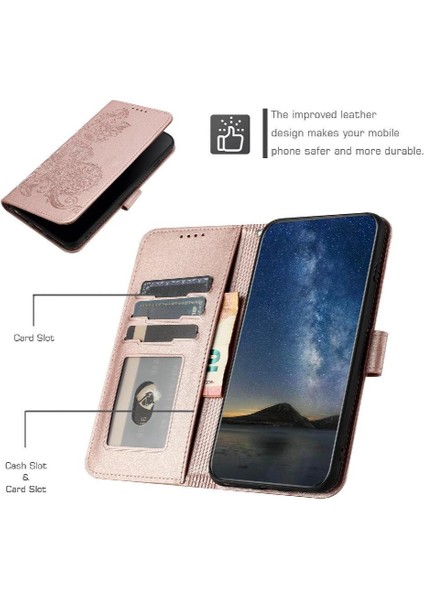 IPhone 16 Için Flip Case Pro Max Kickstand Koruyucu Pu Deri Manyetik (Yurt Dışından)