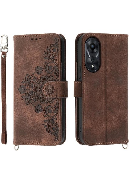 Oppo A78 4g Çoklu Kredi Kartı Yuvaları Için Flip Case Bileklik Darbeye (Yurt Dışından)