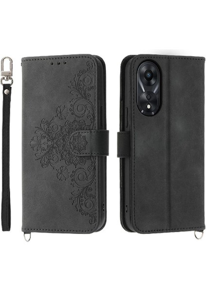 Oppo A78 4g Çoklu Kredi Kartı Yuvaları Için Flip Case Bileklik Darbeye (Yurt Dışından)