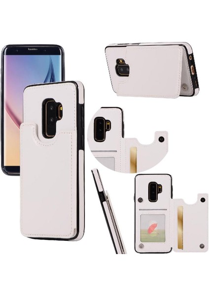 Samsung Galaxy S9 Artı Kart Yuvaları Için Cüzdan Kılıf Kickstand Pu Deri (Yurt Dışından)