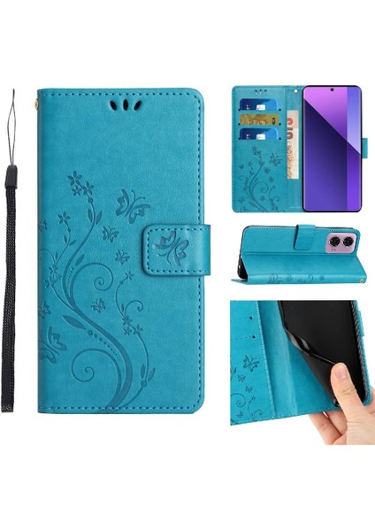 Motorola Moto G24 Kart Tutucu Pu Deri Bilek Kayışı Kapatma Için Filp Durumda (Yurt Dışından)