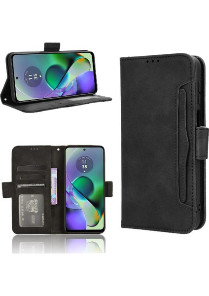 Motorola Moto G54 5g Ayarlanabilir Ayrılabilir Kart Tutucu Deri Kılıf (Yurt Dışından)
