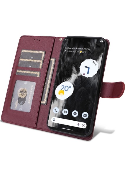 Google Piksel 7 Pro Deri Kılıf Için Flip Case Basit Iş Flip Kapak (Yurt Dışından)