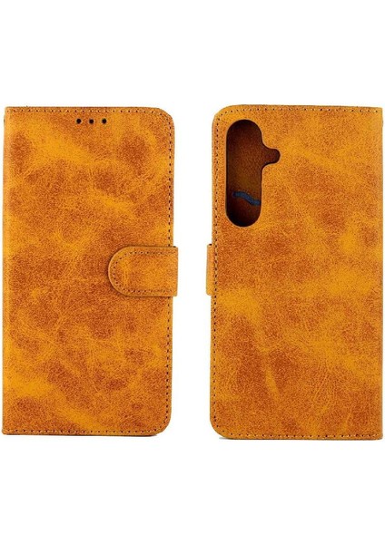 Samsung Galaxy S24 Artı Pu Deri Kickstand Tam Kart Için Filp Durumda (Yurt Dışından)