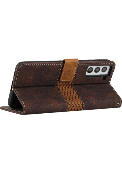 Samsung Galaxy S22 5g Kart Yuvası Kickstand Manyetik Kapatma Için Cüzdan Kılıf (Yurt Dışından)