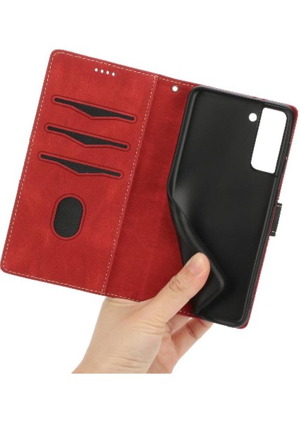 Samsung Galaxy S21 Kickstand Kart Yuvası Bilek Kayışı Çizik Için Cüzdan Kılıf (Yurt Dışından) indirimleri