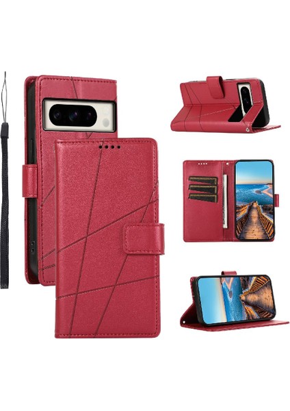 Google Pixel 8 Pro Için Flip Case Üç Kart Yuvaları Şok Emici (Yurt Dışından)