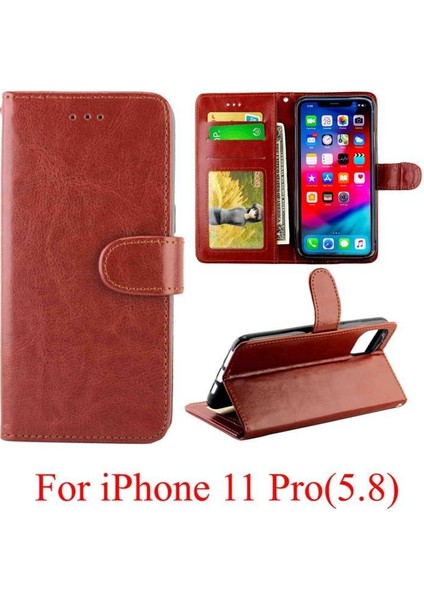 IPhone 11 Için Flip Case Pro Manyetik Kapatma Kickstand Pu Deri Kart (Yurt Dışından)