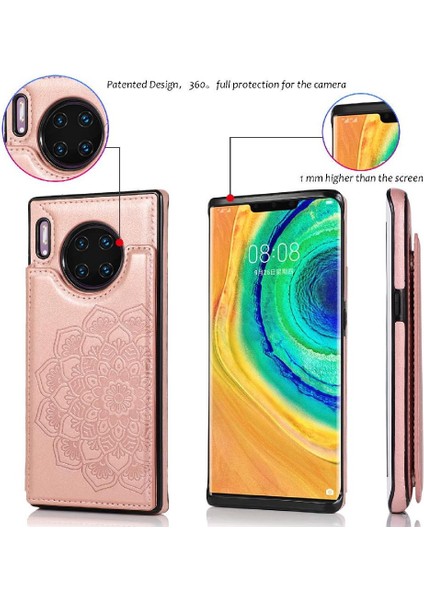 Cüzdan Huawei Mate 30 Için Kart Tutucu Kılıf ile Pro Flip Darbeye Çift (Yurt Dışından)