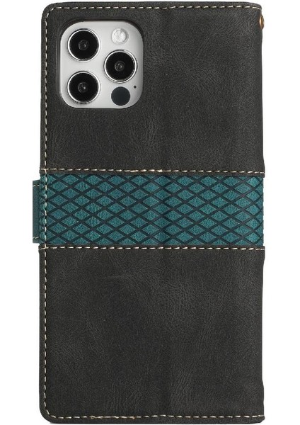 IPhone 12 Için Cüzdan Durumda Pro Max Kickstand Kart Yuvası Bilek Kayışı Manyetik (Yurt Dışından)