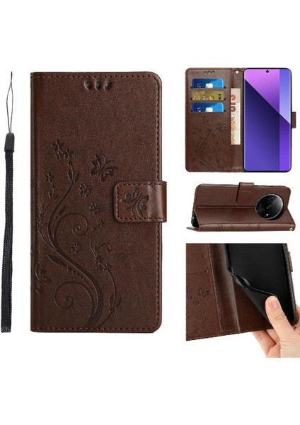 Xiaomi Redmi A3 Bilek Kayışı Için Kickstand Durumda Kart Tutucu Pu Deri (Yurt Dışından)