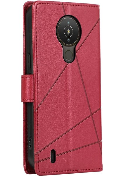 Nokia 1.4 Kickstand Üç Kart Yuvaları Darbeye Dayanıklı Şok Için Flip Case (Yurt Dışından)