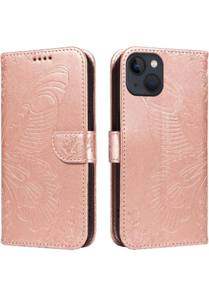 IPhone 14 Için Flip Case Artı Kredi Kartı Yuvası ile Yüksek Kaliteli Deri (Yurt Dışından)