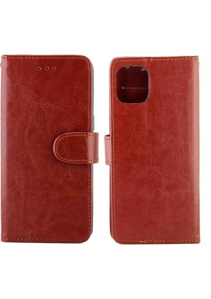 IPhone 11 Için Flip Case Pro Max Darbeye Pu Deri Kickstand Kart (Yurt Dışından)