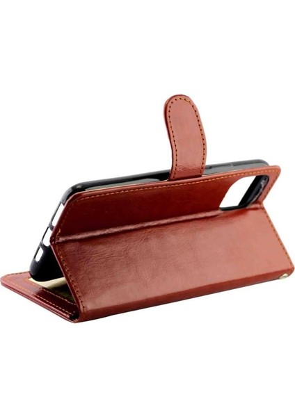 IPhone 11 Için Flip Case Pro Max Darbeye Pu Deri Kickstand Kart (Yurt Dışından)