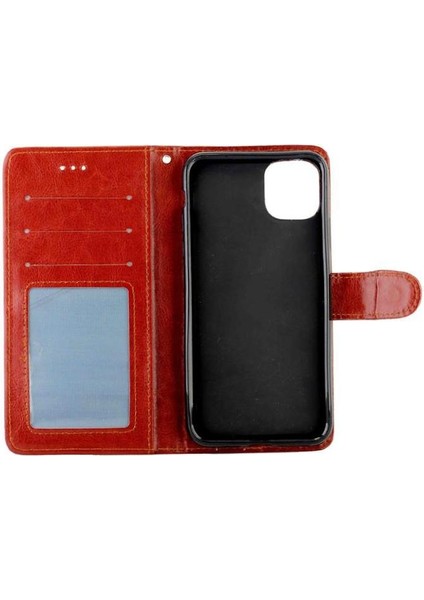 IPhone 11 Için Flip Case Pro Max Darbeye Pu Deri Kickstand Kart (Yurt Dışından)