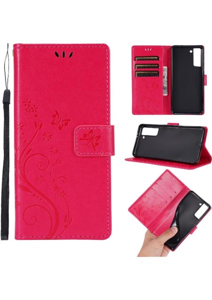 Samsung Galaxy S21 Için Kickstand Durumda Kart Tutucu Manyetik Kapatma Pu (Yurt Dışından)