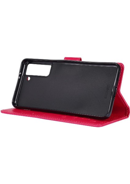 Samsung Galaxy S21 Için Kickstand Durumda Kart Tutucu Manyetik Kapatma Pu (Yurt Dışından) modelleri