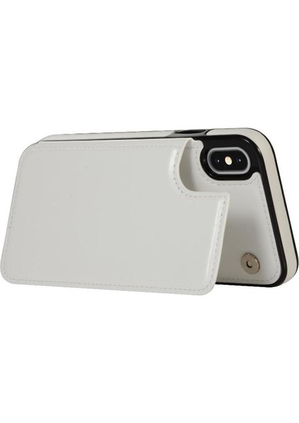 Kart Tutucu Kickstand Çift Manyetik ile IPhone Xs Max Için Cüzdan Kılıf (Yurt Dışından) fırsatları